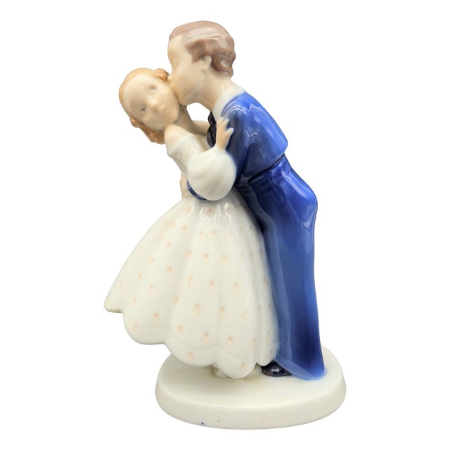 The First Kiss Figurine in Porcelain by Claire Weiss for Bing & Grøndahl, 1950s For Sale