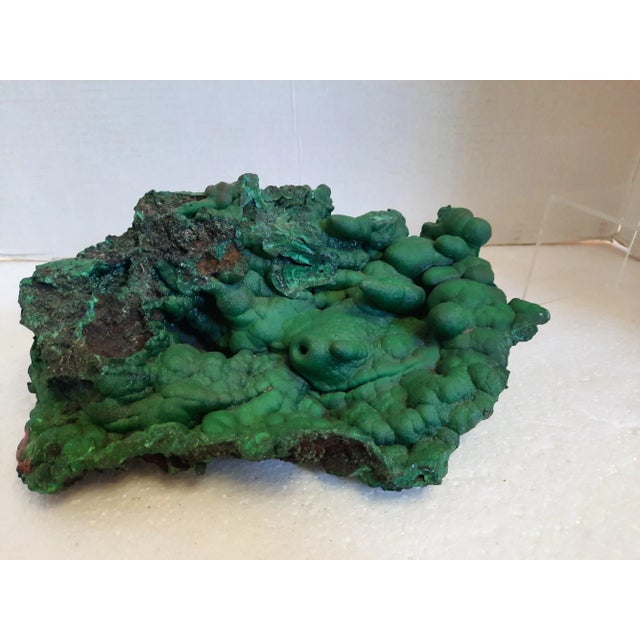 Dark Green 1990s Natural Malachite Specimen For Sale - Image 8 of 13