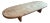 Andrianna Shamaris Mid Century Couture Teak Wood Oval Coffee Table For Sale