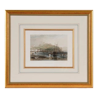 A View of Scarborough, England: A Framed 19th C. Engraving After J. M. W. Turner, 1859 For Sale