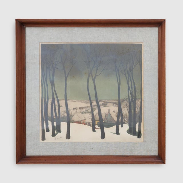 Valerius De Saedeleer, Snowy Flemish Village, 1920, Lithograph For Sale - Image 11 of 11