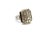 White Gold Ring with Brilliant-Cut Diamonds and Cut-Out Corners For Sale - Image 9 of 10