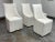 Contemporary Restoration Hardware Ella Skirted Fabric Dining Side Chairs + Casters, Set of Four For Sale - Image 3 of 12