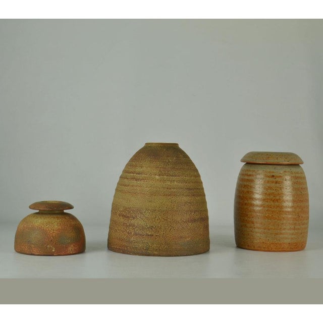 Mobach Studio Pottery Vases in Beehive Shape, 1970s, Set of 3 For Sale - Image 6 of 18