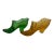 Pair of Vintage Fenton Art Glass Shoe Pair For Sale