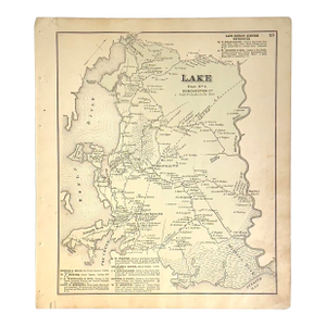 Lake Dorcester County Maryland Original Map, 1877