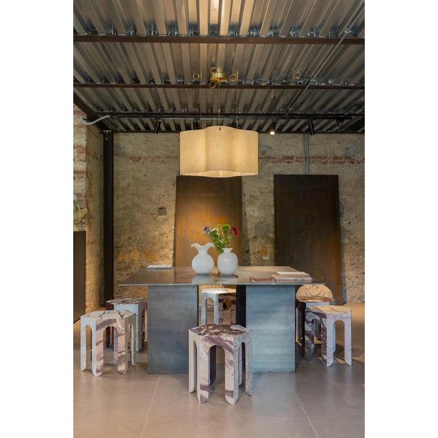 Purple Sesto TSCF Hexagonal Coffee Table in Various Marbles by Bufalini Marmi For Sale - Image 8 of 9