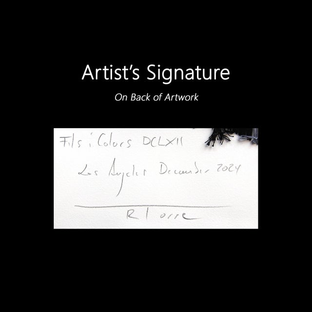 Textile Fils I Colors DCLXII - Abstract Contemporary Embroidered Textile Art on Paper Original Artwork by Raul De La Torre For Sale - Image 7 of 7