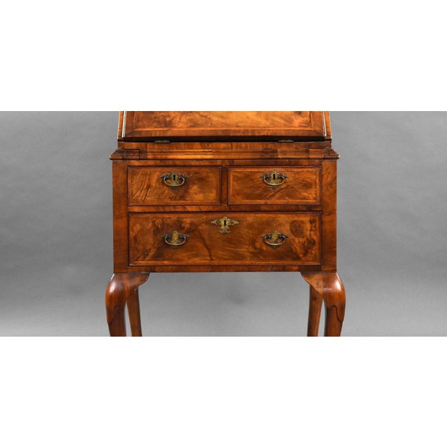 Wood Queen Anne Walnut Bureau, 1930s For Sale - Image 7 of 11