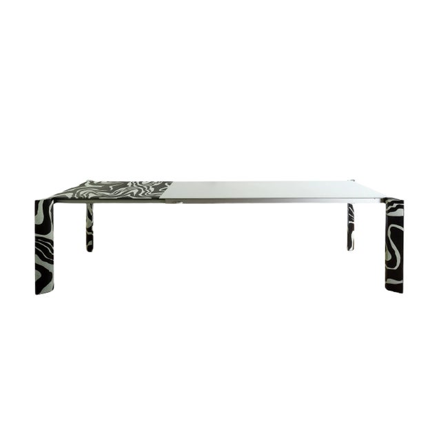 Minimalist Aluminium Extendable Long Black White Metaverso Dining Table by Laab Milano For Sale