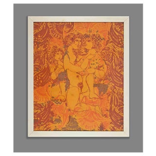 Unknown, Lovers, Mixed Media, 1970s For Sale