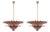 Amber Palmette Murano Chandelier, 58 Elements Murano Shutters - a Pair For Sale