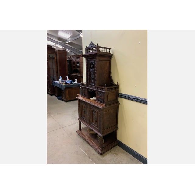 Wood Antique Buffet in Oak, 1880 For Sale - Image 7 of 13