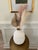 White Sporvil Portugal Textured White Ribbed Ceramic Floor Vase For Sale - Image 8 of 8