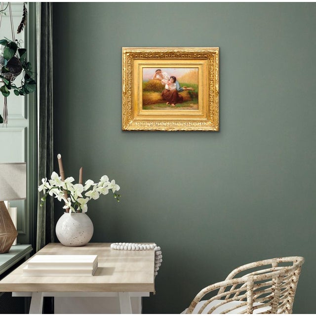 Charles Landelle, I Ask You for a Caress and You Tickle Me, 1860s, Oil Painting, Framed For Sale - Image 17 of 18