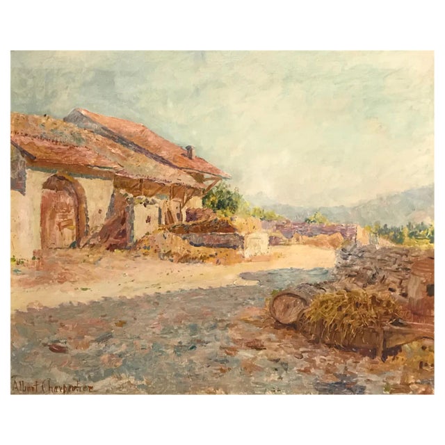Albert Charpentier, Corsinge, Geneva, Oil on Canvas, 1926 For Sale
