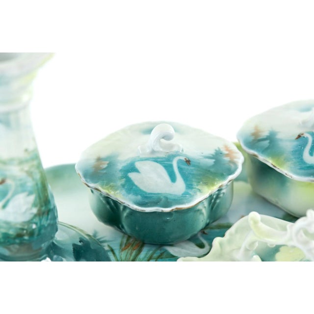 1900 - 1909 Antique Dressing Table Set, 1905, Set of 5 For Sale - Image 5 of 10