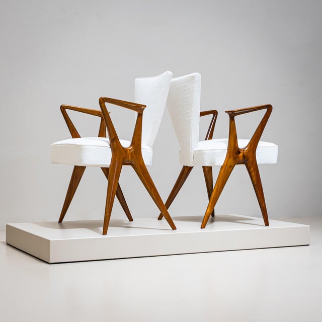 1950s Set of Four Armchairs, Italy, 1950s For Sale - Image 5 of 9