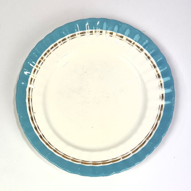 Eclectic Cornflower & Cream Vintage Wall Plate Curation - Group of 13 For Sale - Image 15 of 18