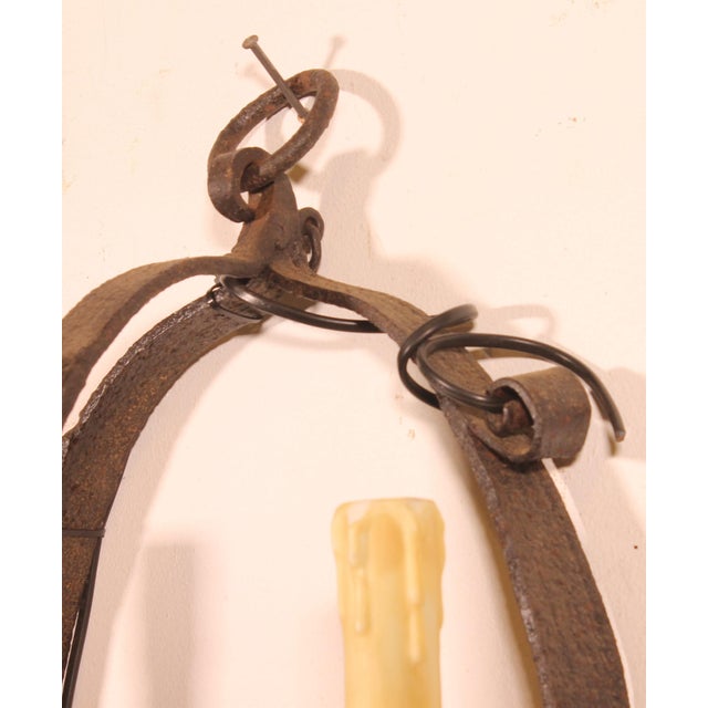 1920s Medieval-Style Wrought Iron Wall Sconces, 1920s, Set of 2 For Sale - Image 5 of 11