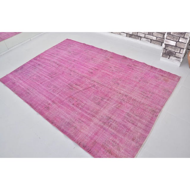 1950s Oushak Turkish Purple Rug For Sale - Image 5 of 9
