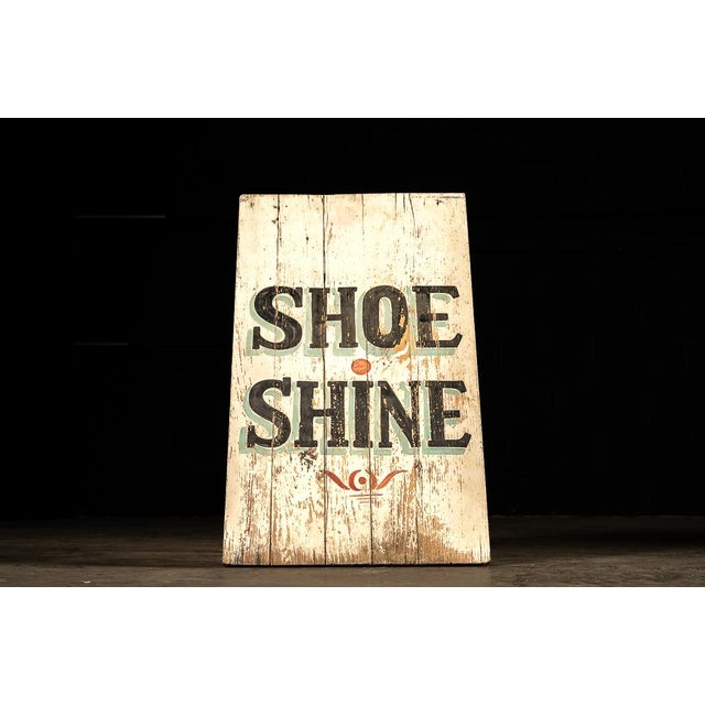 American Early 20th Century Sandwich Board Shoe Shine Sign For Sale - Image 3 of 4
