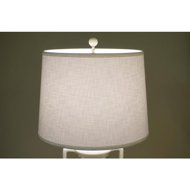 X Large Hollywood Regency Neoclassical Modern Trophy Urn Porcelain Ceramic Table Lamp 1960's For Sale - Image 10 of 12