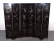 Chinese Vintage Chinese Five-Panel Black Lacquer Hardstone Inlaid Crane Room Divider Screen For Sale - Image 3 of 8