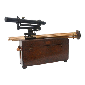 1923 Keuffel & Esser Survey Equipment, Wood Tripod and Carry Case Serial Number 46457