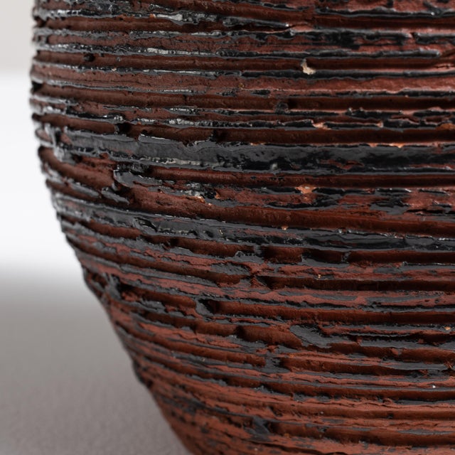 1960s German Dark Brown Ceramic Spara Keramik Vase For Sale - Image 12 of 15
