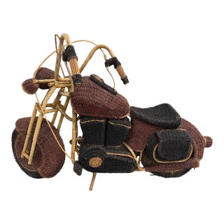 Tom Dixon Wicker and Rattan Motorcycle Sculpture 1980’s For Sale