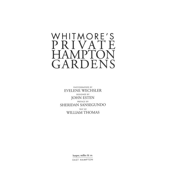 Traditional "Whitmore's Private Hampton Gardens" Book 2001 Thomas, WIlliam For Sale - Image 3 of 12