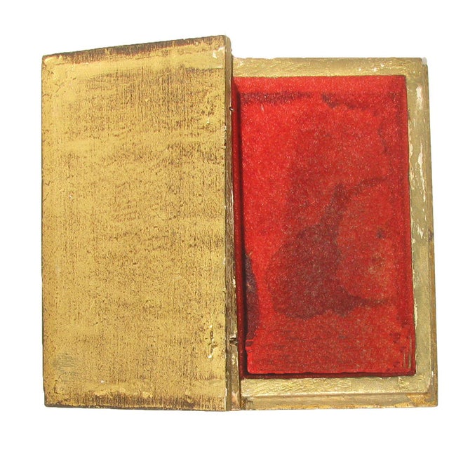 Wood Italian Florentine Gilt Boxes & Tray, Set of 4 For Sale - Image 7 of 7