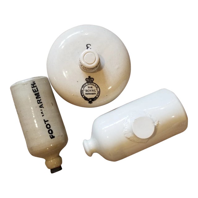 Antique Stoneware Foot Warmers Three For Sale