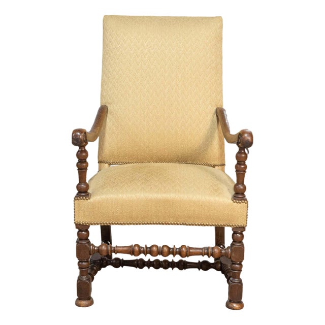 18th Century French Louis XIII Style Armchair For Sale
