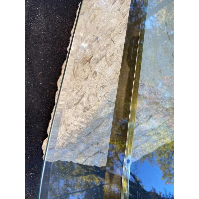 1980s Vintage Post Modern Tessellated Stone Coffee Table For Sale - Image 4 of 9