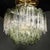 Mid-Century 3-Tier Hand-Blown Murano Green Glass Fiamme Chandelier by Mazzega For Sale - Image 15 of 18
