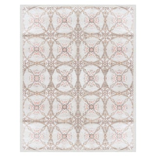 Modern Tibetan Silk Rug – “Cinnamon Lattice” Design by Doris Leslie Blau For Sale