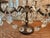 Exquisite Pair of Vintage Crystal Girandole Candelabra 5 Light Mantel Garnitures For Sale - Image 16 of 18