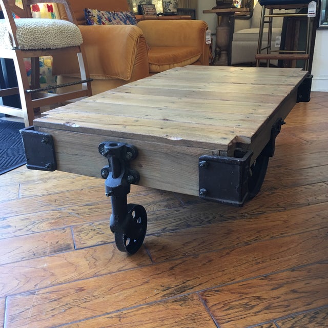 Restoration Hardware Furniture Factory Cart Coffee Table Chairish