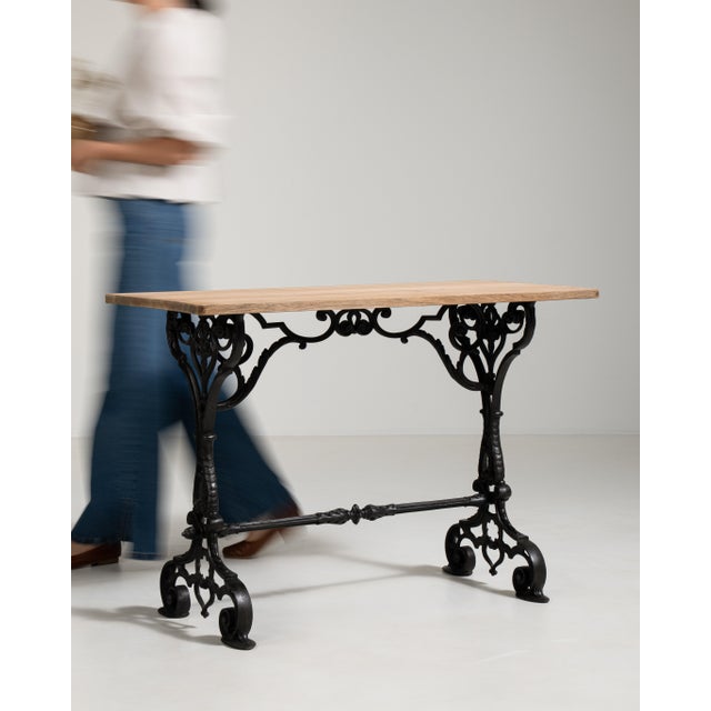 Cast Iron Bistro Table, Antique, France, Early 20th Century For Sale - Image 4 of 18