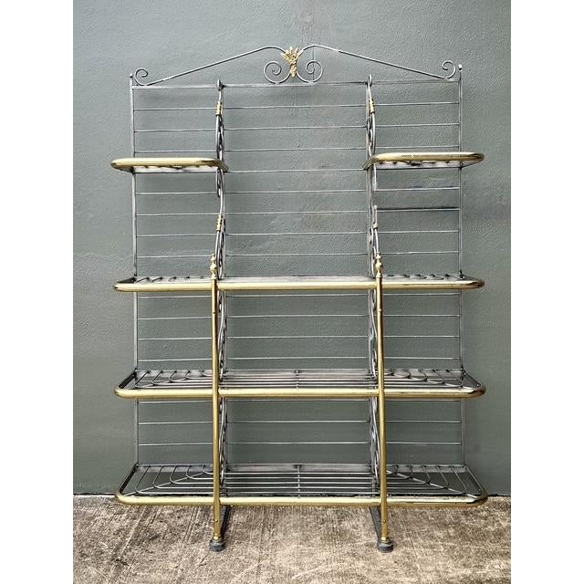 Evoke the charm of a Parisian patisserie with this exceptional French Provincial baker’s rack. This monumental piece...