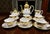 German Gilded Porcelain Service with Floral Motifs for 6, 1960s, Set of 15 For Sale - Image 12 of 12