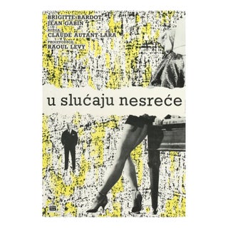 Vintage Bardot Love Is My Profession Original Movie Poster, Yugoslavia, 1959 For Sale