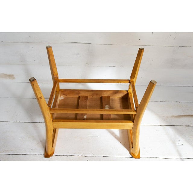 Wood Scandinavian-Style Maple Bench with Armrests, 1960s For Sale - Image 7 of 8