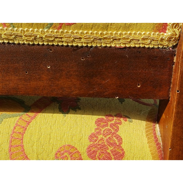 Walnut Armchairs with Silk Upholstery, 1830, Set of 2 For Sale - Image 9 of 16