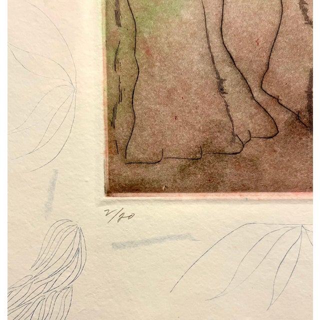 Abstract Expressionism Stanley Boxer, Stanley Boxer Aquatint Intaglio Etching Elephant Herd Abstract Expressionist, 1979 For Sale - Image 3 of 14