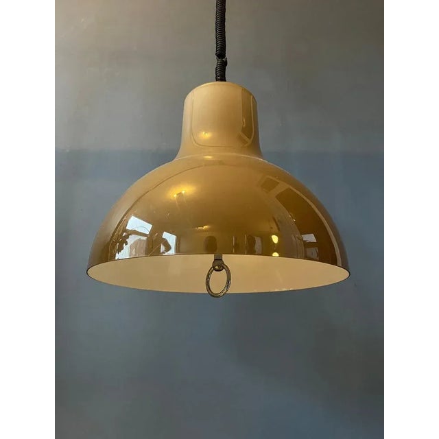 Yellow Large Space Age Pendant Light in Acrylic Glass, 1970s For Sale - Image 8 of 11