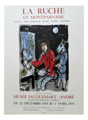 The Beehive and Montparnasse Exhibition Poster by Marc Chagall, France, 1970s