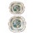 Antique 1800s English Wedgwood Cyclamen Square Serving Plates - Set of 2 For Sale